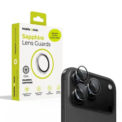 Mobile Origin Sapphire Lens guards iPhone 17 Pro / 17 Pro Max čirá / Ochrana čoček
