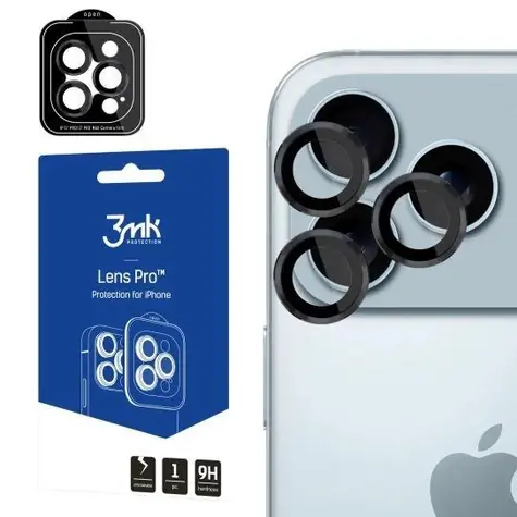 3mk Lens Protection Pro sklo na fotoaparát pro Apple iPhone 17 Pro /17 Pro Max Black