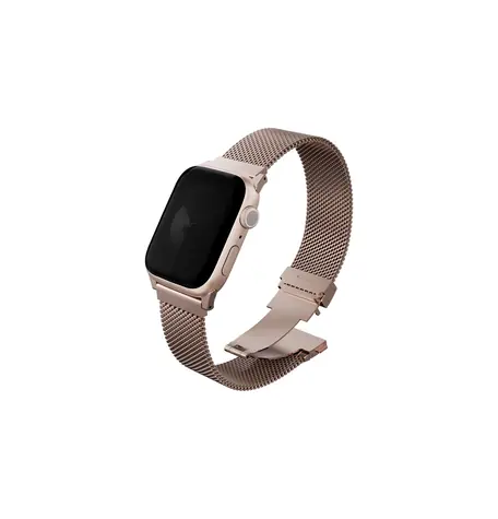 Rozbaleno - UNIQ DANTE PRO řemínek pro Apple Watch 49 & 46 & 45 & 44 mm - METALLIC ROSE (růžová) / rozbaleno