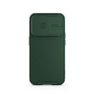 Spello Durable Magnetic Case Odolný magnetický kryt s posuvnou ochranou čoček pro Apple iPhone 15 Pro Max zelená