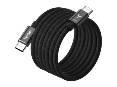 YENKEE YCU MAGNETIC 03 Kabel USB-C (M) - USB-C (M) 1.5m černá / 60W / 480Mb/s