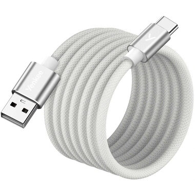 YENKEE YCU MAGNETIC 04 Kabel USB-A (M) - USB-C (M) 1.5m bílá / 18W / 480Mb/s 