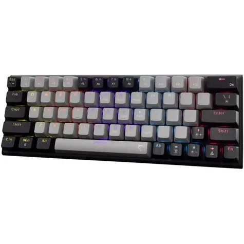 White Shark GK-002711V2 WAKIZASHI 2 šedo-černá / herní mechanická klávesnice / US layout / USB / LED