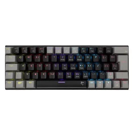 White Shark GK-002121V2 WAKIZASHI 2 černo-šedá / herní mechanická klávesnice / US layout / modré spínače / USB / LED