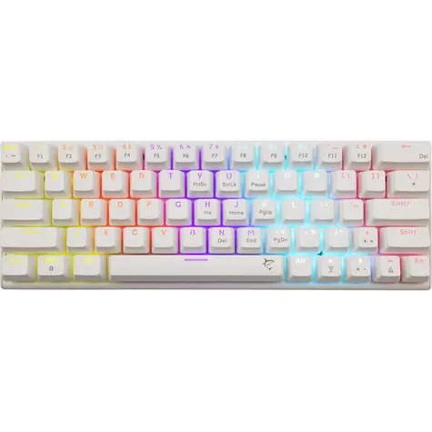White Shark GK-002221V2 WAKIZASHI 2 bílá / herní mechanická klávesnice / US layout / modré spínače / USB / LED