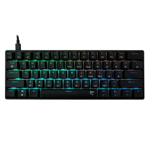 White Shark GK-004131 SHINOBI 2 černá / herní mechanická klávesnice / US layout / hnědé spínače / USB / LED