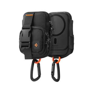 Spigen Portable Organizer Pouch SnapZip organizér černá / MagSafe