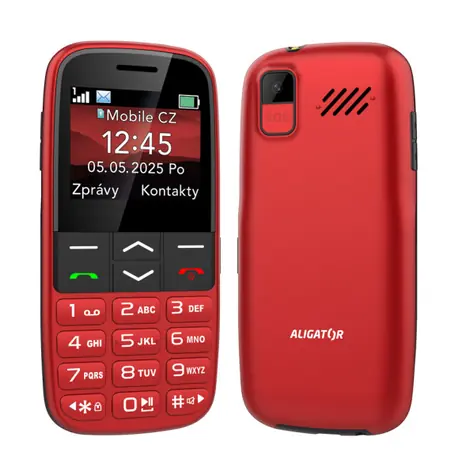 Aligator A770 Senior červený + stolní nabíječka