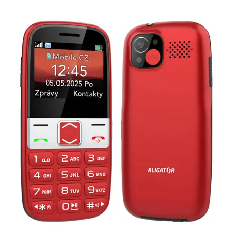 Aligator A775 Senior červený + stolní nabíječka