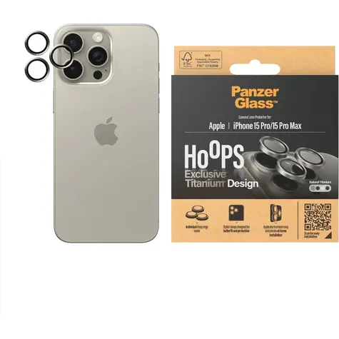 PanzerGlass HoOps Apple iPhone 16 Pro/15 Pro/16 Pro Max/15 Pro Max ochranné kroužky pro čočky fotoaparátu