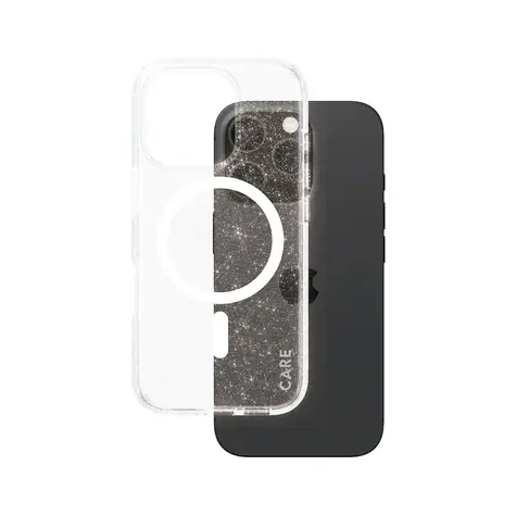 PanzerGlass CARE kryt Apple iPhone 16 Pro Star Lit třpytivý/bílý MagSafe 