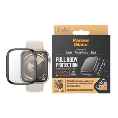 PanzerGlass Apple Watch 9/8/7 45mm ochranný kryt s D3O - černý rámeček