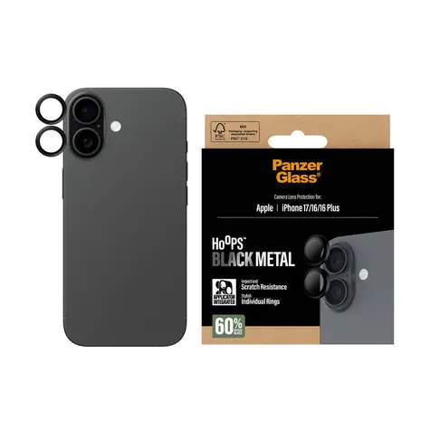 PanzerGlass Hoops Apple iPhone 17/16/16 Plus černé