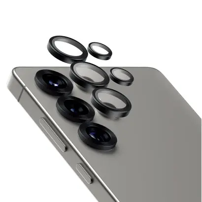 PanzerGlass Hoops Ceramic Samsung Galaxy S25 Ultra černé ochranné kroužky pro čočky fotoaparátu