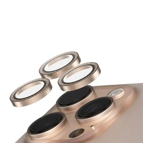 PanzerGlass SAFE Camera Apple iPhone 16 Pro/15 Pro/16 Pro Max/15 Pro Max třpytivě zlaté Hoops