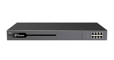 Yeastar IP ústředna P560 černá / 200 uživatelů / 60 hovorů / až 8 portů pro S2 & O2 & BRI & SO & GSM 