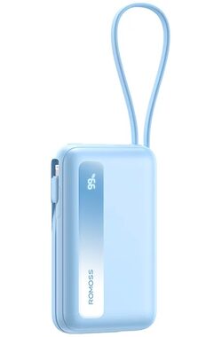 Romoss PPR10 10000mAh modrá / Powerbanka / USB-A & USB-C  + Lightning & USB-C kabel
