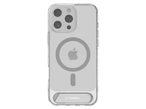 Torras Pstand Series Ochranné pouzdro pro Apple iPhone 16 Pro Max transparentní