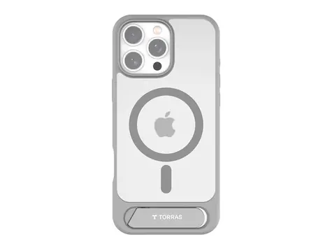 Torras Pstand Series Ochranné pouzdro pro Apple iPhone 16 Pro Max šedá