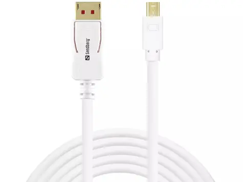Sandberg DP-MiniDP 1.4 8K60Hz 2m bílá / kabel DP na Mini DP