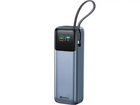 Sandberg All-in1 Powerbank 27000mAh modrá / 1x USB-A + 1x USB-C / Integrovaný USB-C kabel / PD240W