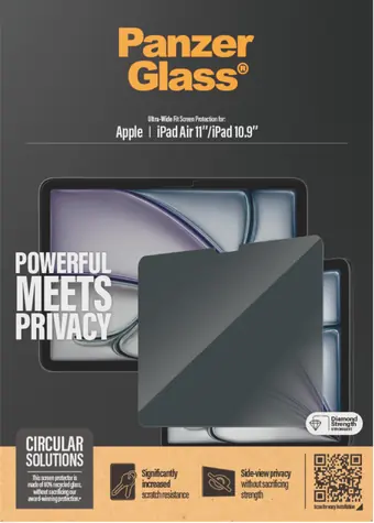 PanzerGlass PanzerGlass Privacy Screen Protector iPad Air 11" (2025-2024)/iPad 10.9" (2022) / Ultra-Wide Fit