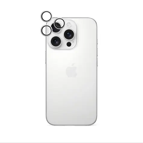 Epico Aluminium Lens Protector ochranná čočka pro Apple iPhone 16 Pro/16 Pro Max - bílý titan