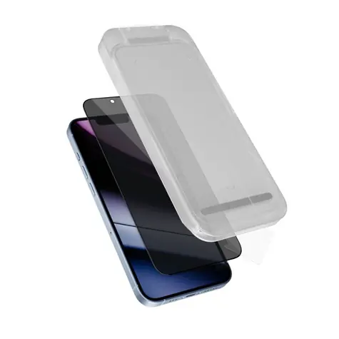 Epico Privacy Glass 3D DF ochranné sklo pro iPhone 13/13 Pro/14/16e / Ultra-široké krytí / s aplikátorem