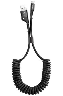Baseus CALSR-01 Pružinový kabel Lightning 1m 2A černá / USB-A (M) - Lightning (M)