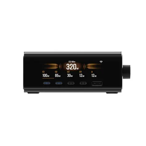 EcoFlow RAPID Pro Stolní nabíječka černá / 4x USB-C + 1x USB-A / 320W
