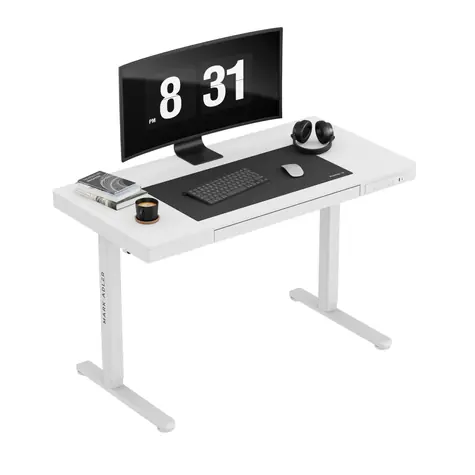 Mark Adler Leader 8.2 bílá / Kancelářský elektrický stůl / 120 x 60 x 72-118 cm / USB & USB-C