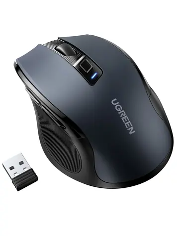 Ugreen MU006 bezdrátová optická myš černá / USB / bluetooth 5.0 / 4000 DPI