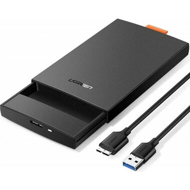 Ugreen SSD/HDD externí pouzdro 2.5" SATA USB 3.0 černá / kabel 0.5 m / až 6TB