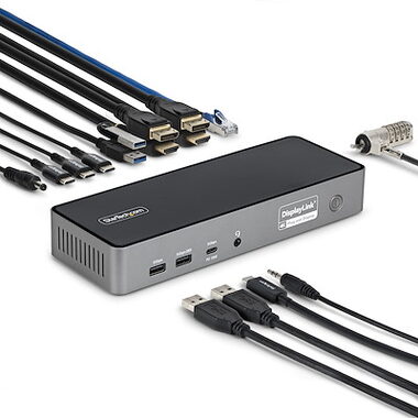 StarTech Triple-Monitor USB-C - Dokovací stanice / HDMI / DisplayPort / 2.5GLAN / napájení 140 W 