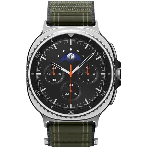 Spigen Fabric Band (hook-and-loop) pro Samsung Galaxy Watch 8 46mm/44mm/40mm zelená