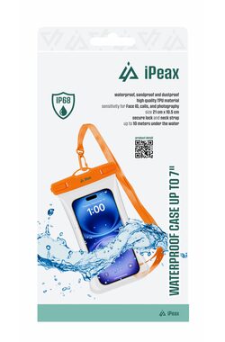 iPEAX Vodotěsné pouzdro na telefon 7" oranžová