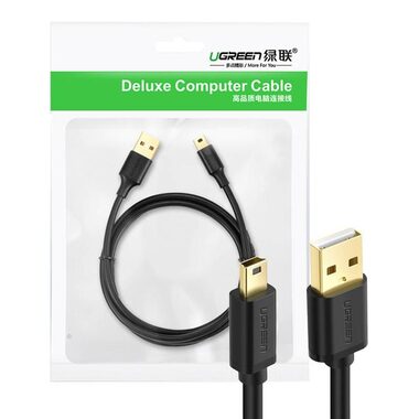 UGREEN 10355B mini USB (samec) na USB 2.0 černá / 1m