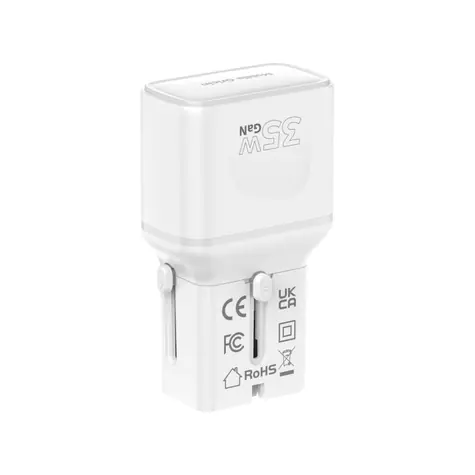 Mobile Origin PW25 Travel adapter GN 35W bílá / Cestovní nabíječka / EU/US/UK/AU