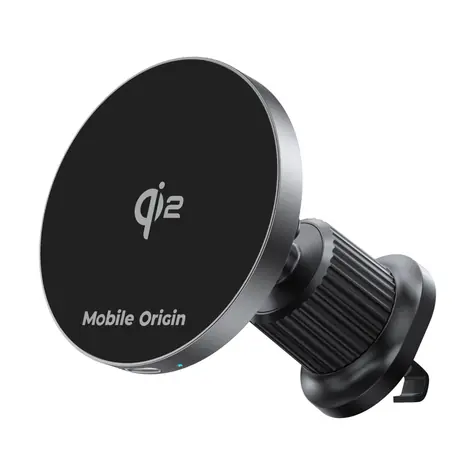 Mobile Origin CA14 Qi2 černá / Bezdrátová kovová nabíječka do auta / 15 W