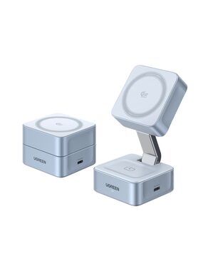Ugreen 55960 2in1 Wireless Charger Magflow Qi 2.2 / Bezdrátová nabíječka / 25 W / USB-C