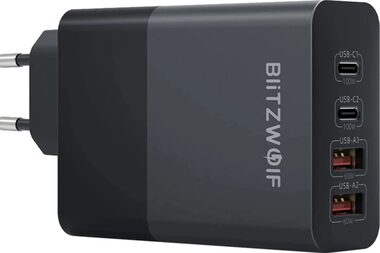 BlitzWolf BW-S29 černá / Síťová nabíječka / 120W / 2x USB-C / 2x USB-A 