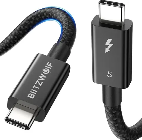 BlitzWolf BW-HDC8 240W kabel 0.5m černá / USB-C (M) - USB-C (M)