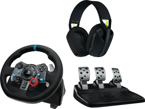 Logitech G29 Driving Force + sluchátka Logitech G435 / závodní volant / pedály / PC / PS3 / PS4 / PS5 