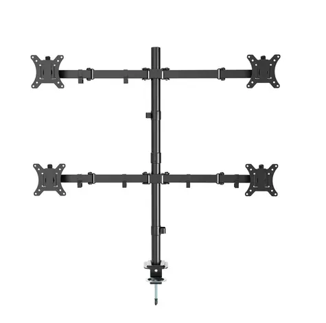 Gembird  MA-D4-01 Držák 4 monitorů na stůl černá / do 32” a 10 kg / naklápěcí