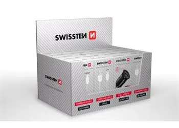 SWISSTEN SET SAMOPRODAVAČ (5x kabel MicroUSB & 5x USB-C & 5x lightning & 5x CL 2USB 4.8A)