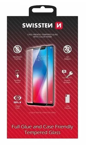SWISSTEN Ochranné sklo CASE FRIENDLY pro Xiaomi Redmi A5 4G černá