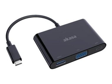Akasa AK-CBCA02-15BK Konvertor Type-C na VGA s USB 3.0 Type-A port