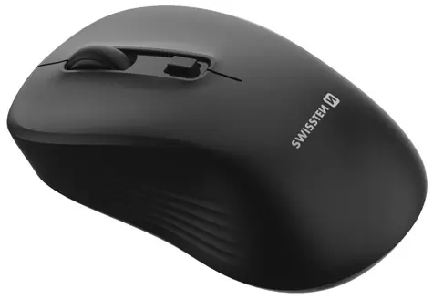 SWISSTEN ERGO1 kancelářská bezdrátová myš černá / optická / 1600dpi / 2.4GHz / USB