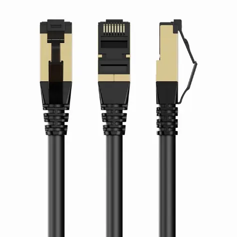 GEMBIRD PP8-LSZHCU CAT8.1 SFTP 15m černá / Patch Kabel / RJ45
