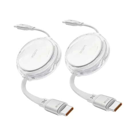 iOttie Retractable Cable USB-C kabel samonavíjecí bílá / 100W / 2ks 